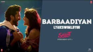 BARBAADIYAN LYRICS - Sachet Tandon | Nikhita Gandhi