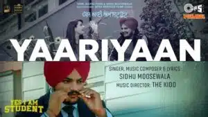 YAARIYAAN LYRICS - Sidhu Moose Wala