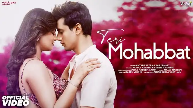 TERI MOHABBAT LYRICS - Antara Mitra & Saaj Bhatt